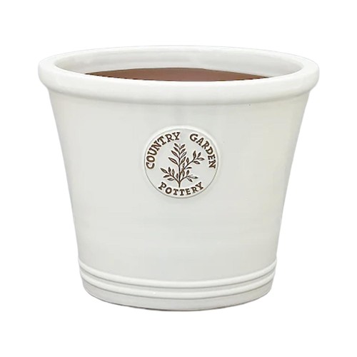 Nutmeg Country Garden Planter Cream White 37cm