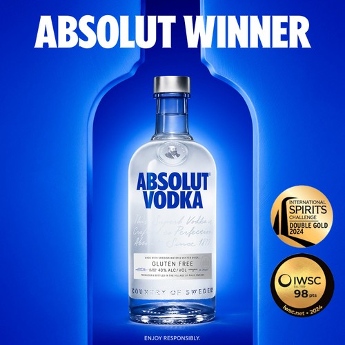 Absolut Blue Original Swedish Vodka 70CL