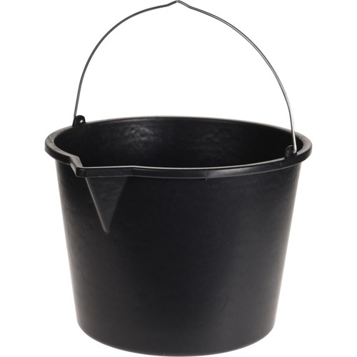 Koopman Black Bucket With Metal Handle 20L
