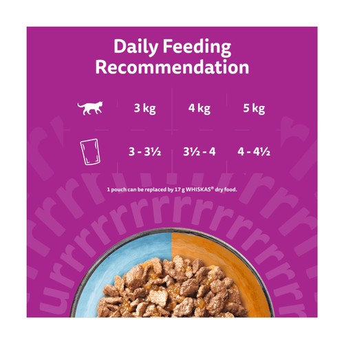 Whiskas 1+ Duo Surf and Turf Adult Wet Cat Food Pouches in Jelly 