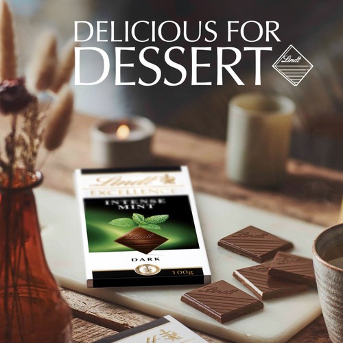 Lindt Excellence Dark Mint Chocolate Bar 100g