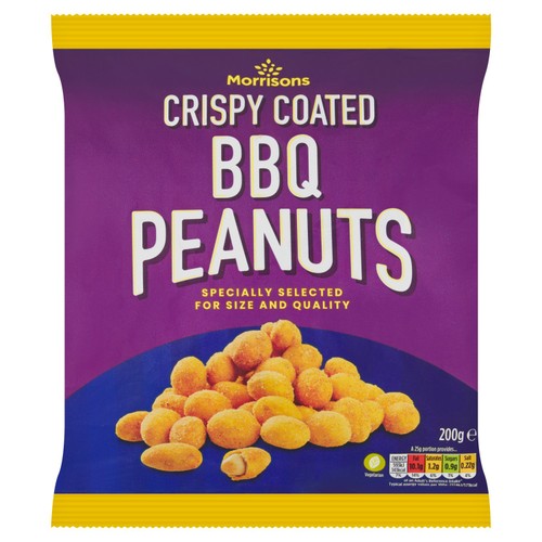 Morrisons Crispy Coated Bbq Peanuts 