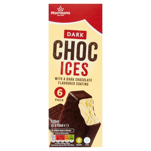 Morrisons 6 Dark Chocolate Ices