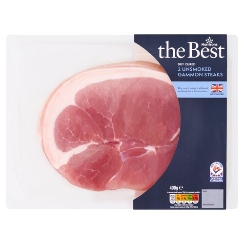 Morrisons The Best British Dry Cured Unsmoked Gammon Steaks