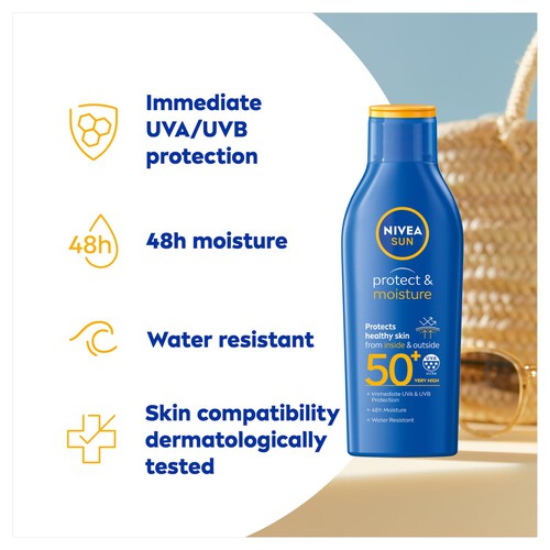 NIVEA SUN Protect & Moisture Sun Cream Lotion SPF50+