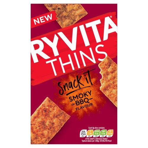 Ryvita Snack It Thins Smoky BBQ Flavour 