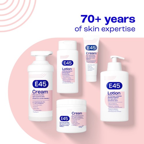 E45 Moisturiser Lotion, Body, Face And Hand Lotion For Very Dry Skin