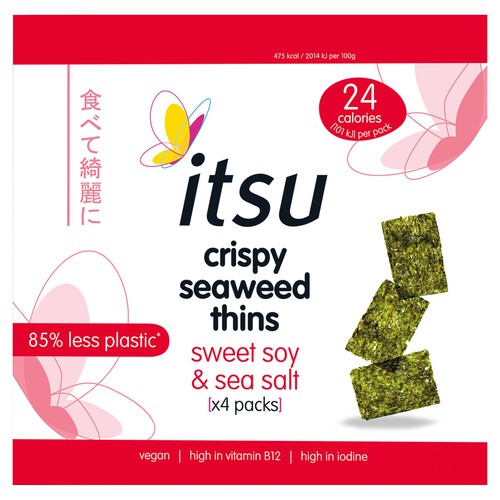 Itsu Sweet Soy & Sea Salt Crispy Seaweed Thins Multipack