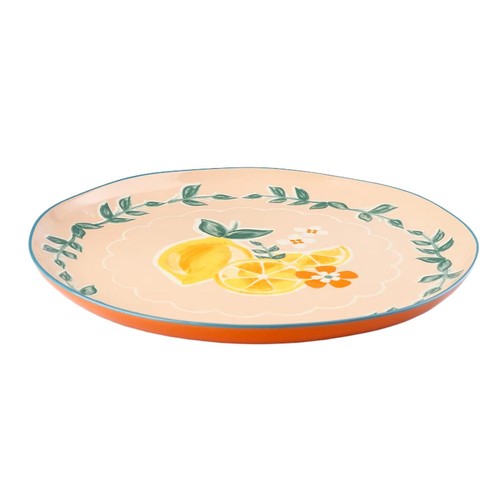Nutmeg Home Pad Print Medina Dinner Plate