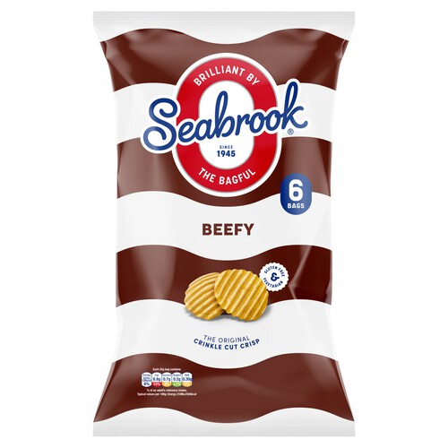 Seabrook Beefy Crisps 6 Pack