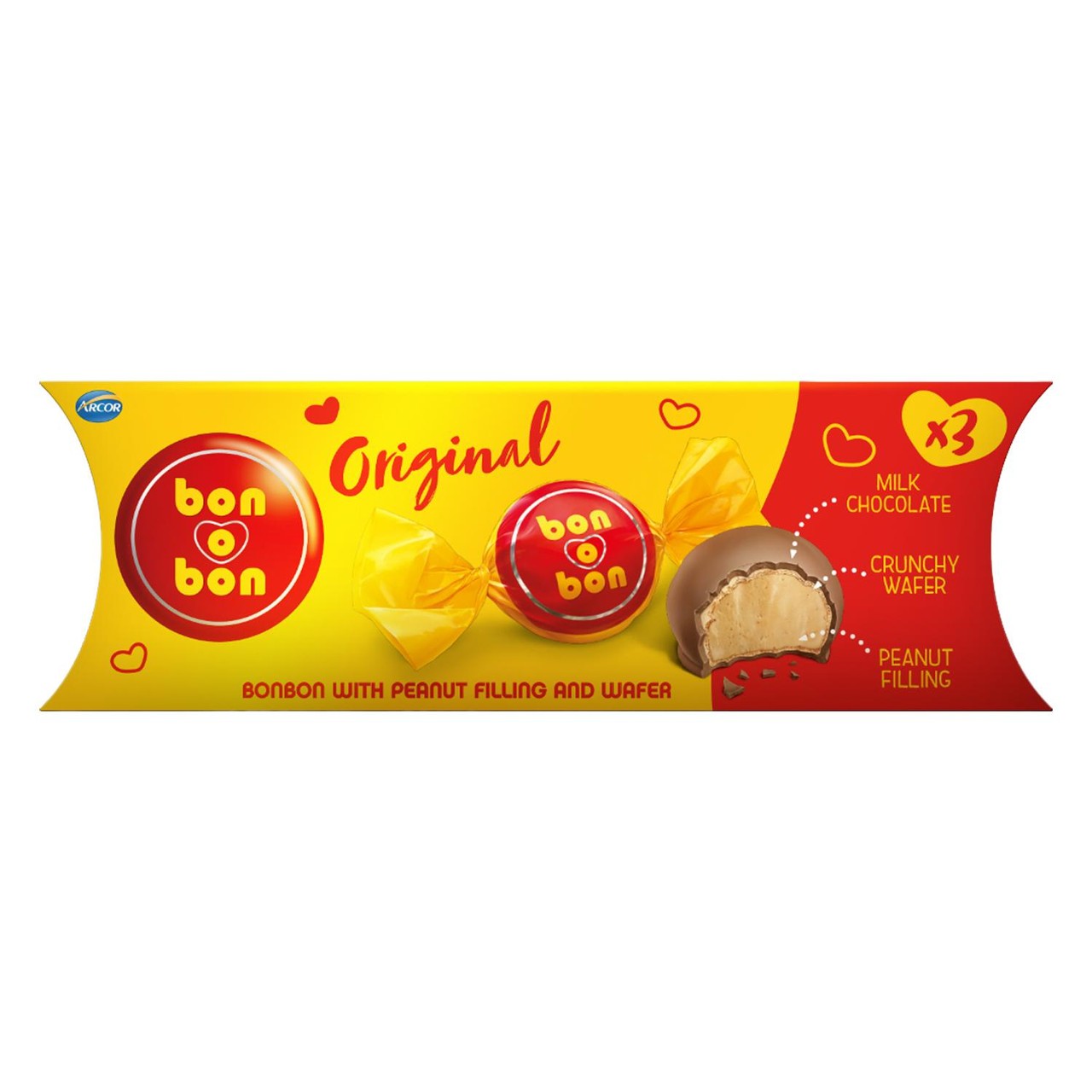 Bon O Bon Peanuts Cream 3 x 15g