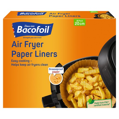 Bacofoil Air Fryer Paper Liners  20 Pack