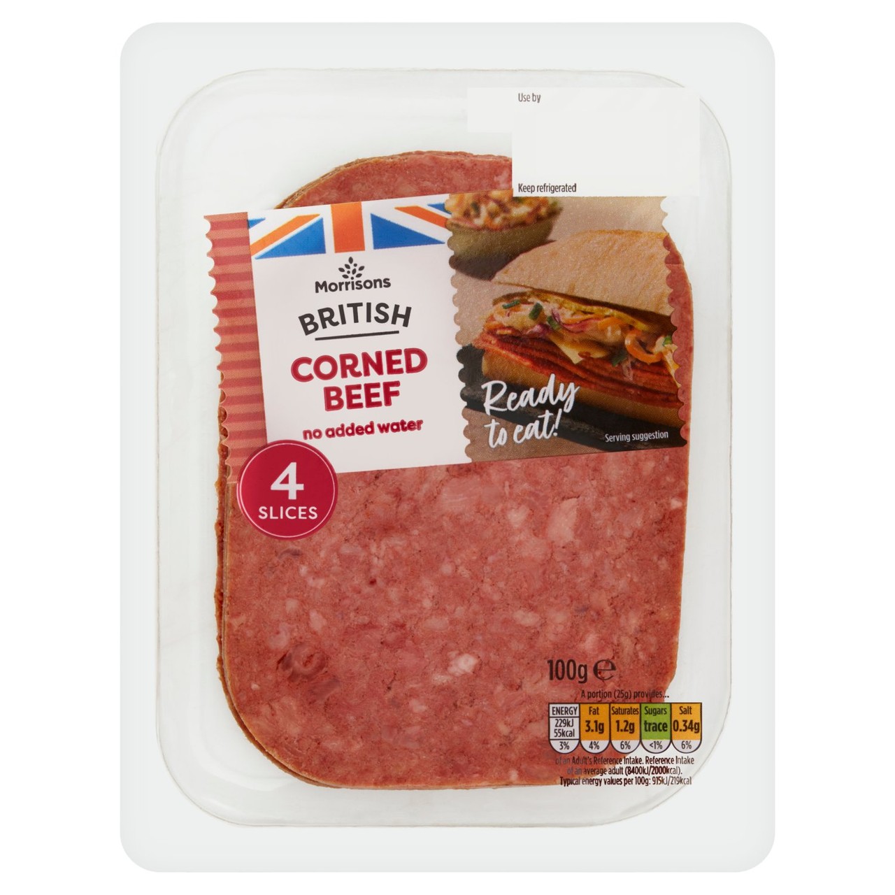 Morrisons British Corned Beef 4 Slices