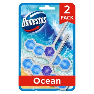Domestos Power 5 Rim Toilet Rim Block Fresheners Pink Magnolia 2x 50g