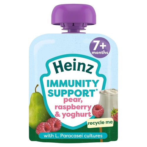 Heinz Baby Pouch Stage 2 Immune Pear Raspberry And Yogurt