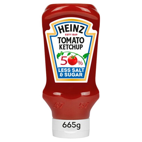 Heinz Tomato Ketchup 50% Less Sugar And Salt