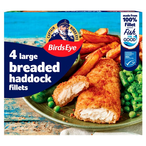 Birds Eye 4 Breaded Haddock Fish Fillets