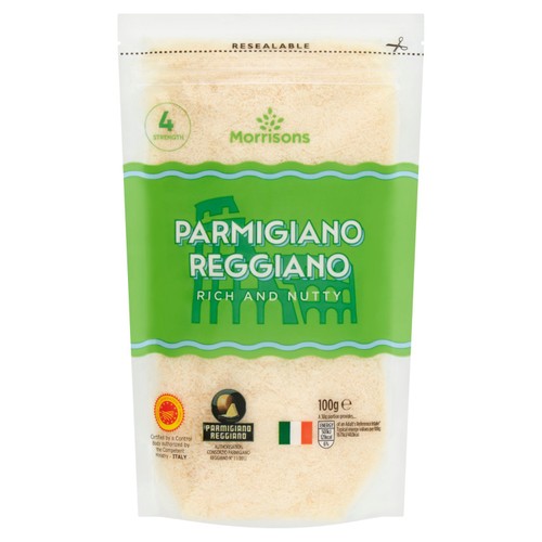 Morrisons grated parmigiano reggiano