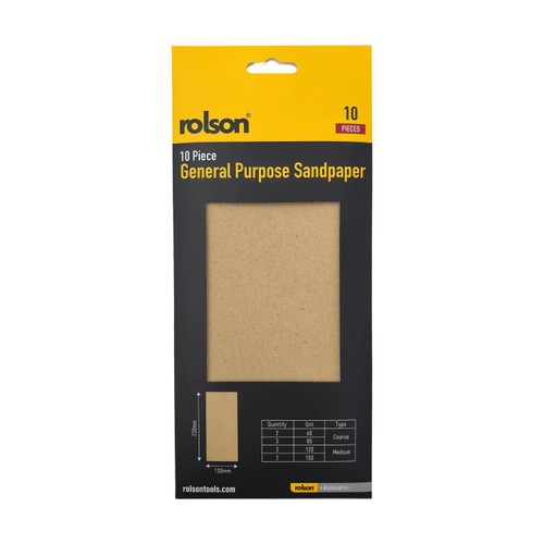 10Pc Sandpaper Sheets-New Size