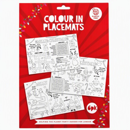 Mad Party Family Fun Colour In Place Mats