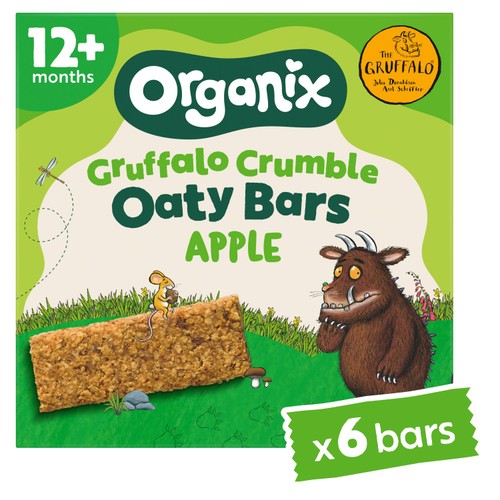 Organix Gruffalo Crumble Apple Oaty Bars Multipack Toddler Snack 6x23g