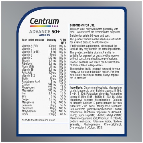 Centrum Advance Multivitamins & Mineral Supplement Tablets