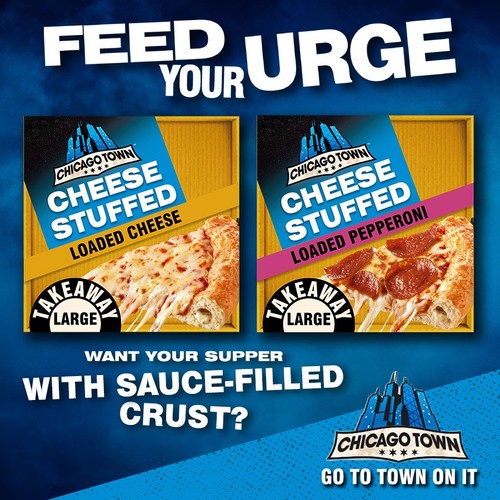Chicago Town Takeaway Cheesy Stuffed Crust Cheese Large Pizza 630g