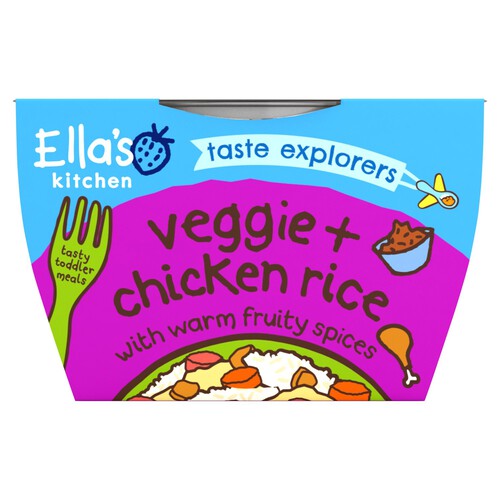 Ella's Kitchen Vegetable Chicken Rice Toddler Tray Meal 12+ Months