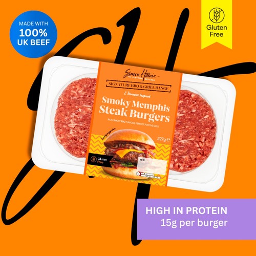 Simon Howie Smoky Memphis Style Steak Burgers 227G