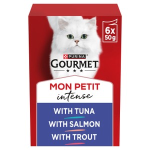 Gourmet Mon Petit Fish Variety Tuna Salmon Trout Wet Cat Food 