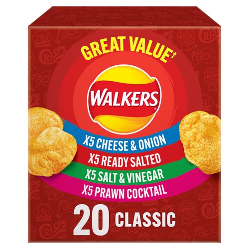 Walkers Classic Variety Multipack Crisps Box