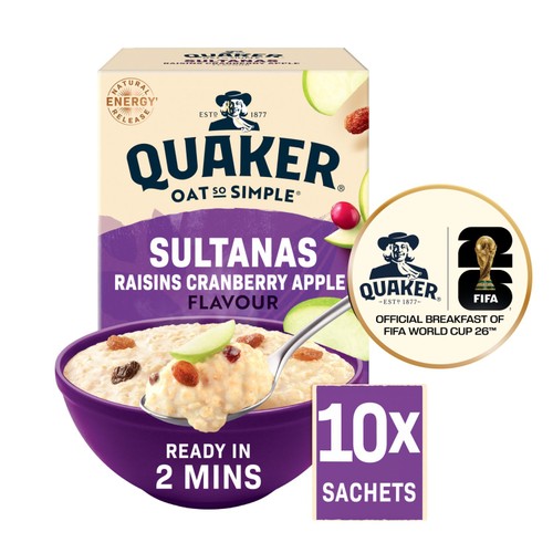 Quaker Oat So Simple Sultanas & Raisins Porridge Sachets