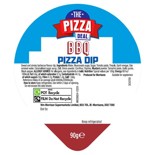 Morrisons The Big Pizza Deal BBQ Pizza Dip