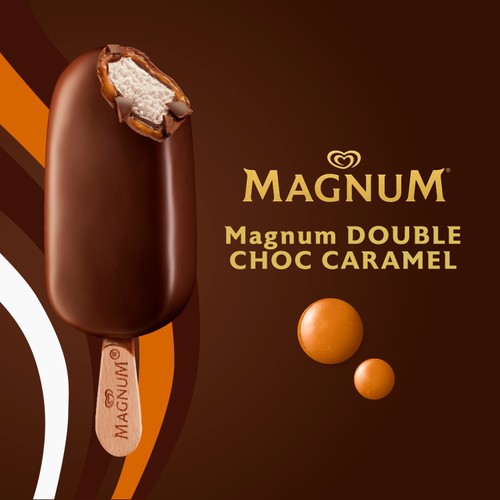 Magnum Mini Double Chocolate & Double Caramel Ice Cream Sticks 6 x 55ml