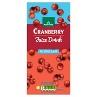 Morrisons No Added Sugar Cranberry Juice Drink 1L