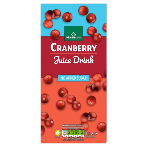 Morrisons No Added Sugar Cranberry Juice Drink 1L