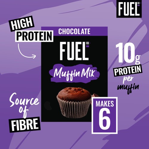 FUEL10K Chocolate Muffin High Protein Breakfast Baking Cake Mix 150g