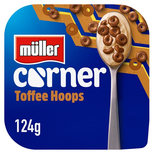 Muller Corner Toffee Yogurt with Chocolate Hoops