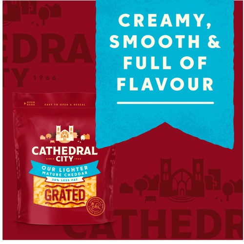 Cathedral City British Grated Lighter Cheddar Cheese 180g