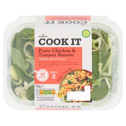 Morrisons Cook It Pesto Chicken & Tomato And Vegetable Risotto Pan Fry