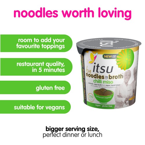 Itsu Big Instant Noodles & Broth Chilli Miso   98g