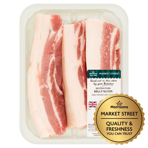 Market Street British Pork Belly Slices