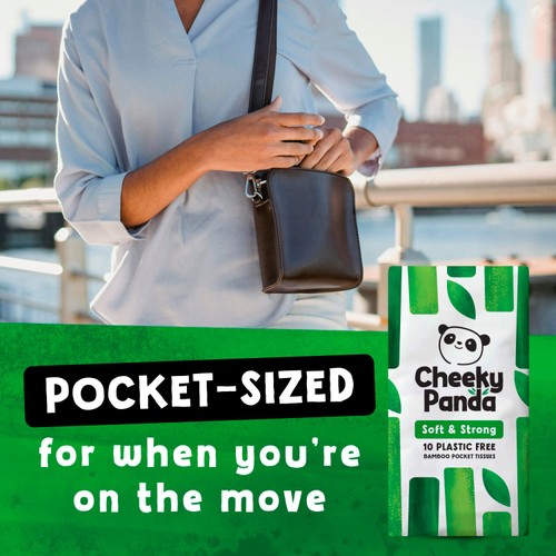 Cheeky Panda Plastic Free Bamboo Pocket Tissues (8 pack)