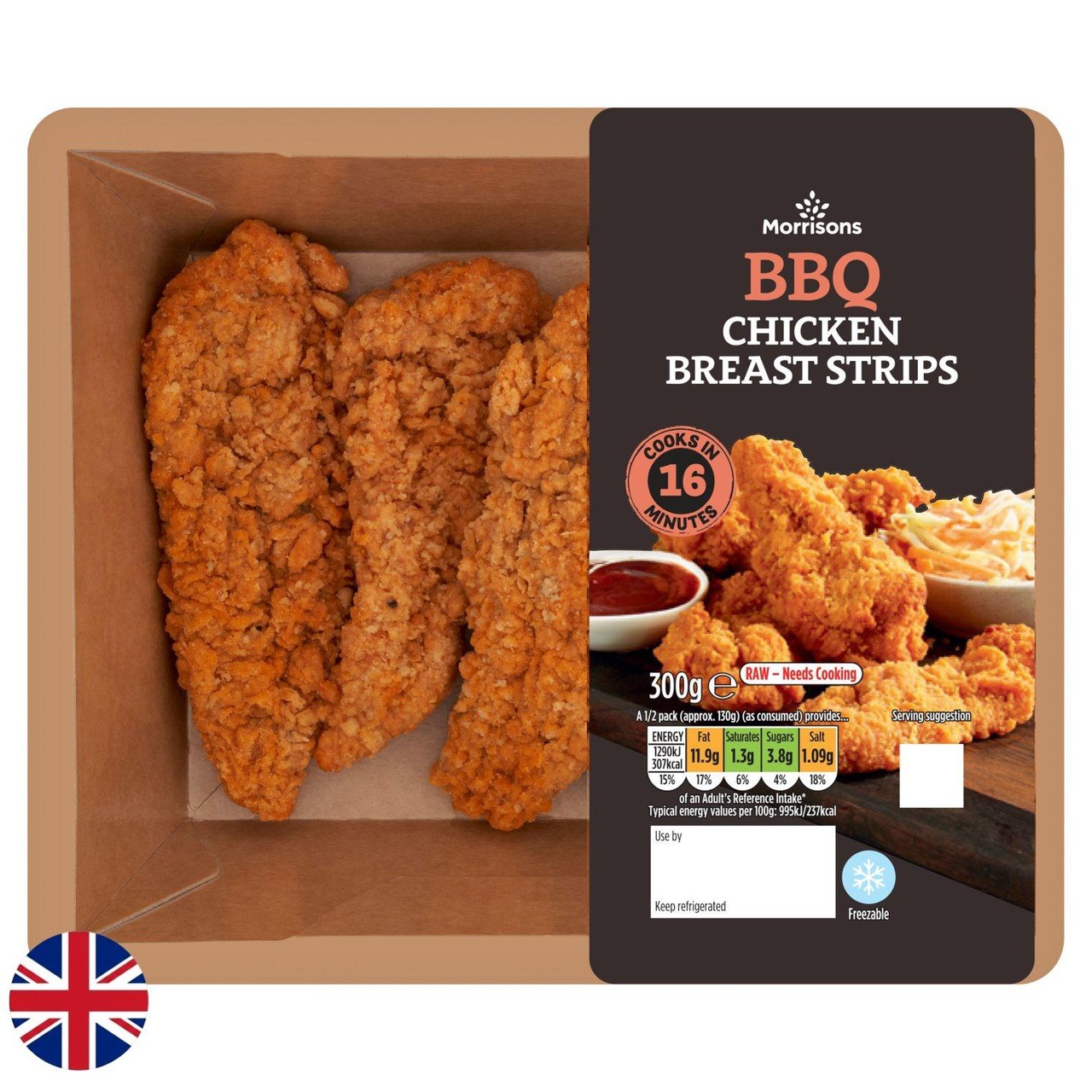 Morrisons British BBQ Chicken Breast Strips 300g