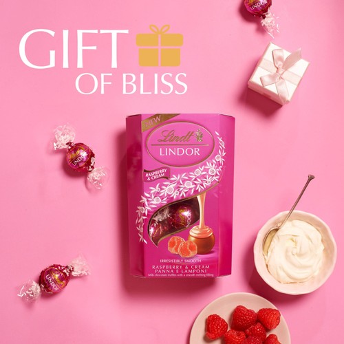 Lindt Lindor Raspberry & Cream 200G