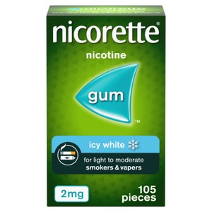 Nicorette Icy White 4mg Gum (Stop Smoking Aid)