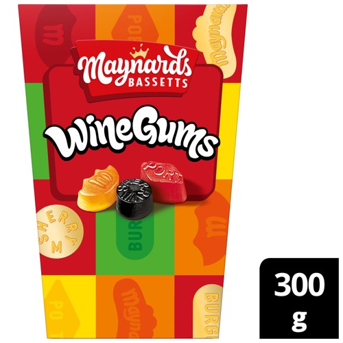 Maynards Bassetts Wine Gums Carton 300G