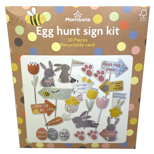 Morrisons Easter Egg Hunt Paper Sign Kit