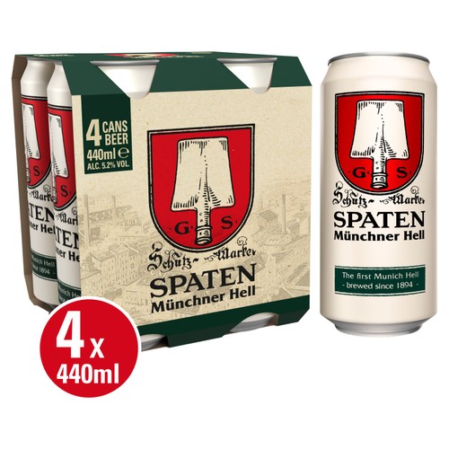 Spaten Hells Lager 4 X 440Ml