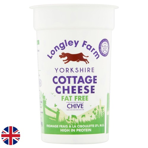 Longley Farm Yorkshire Fat Free Cottage Cheese With Chive